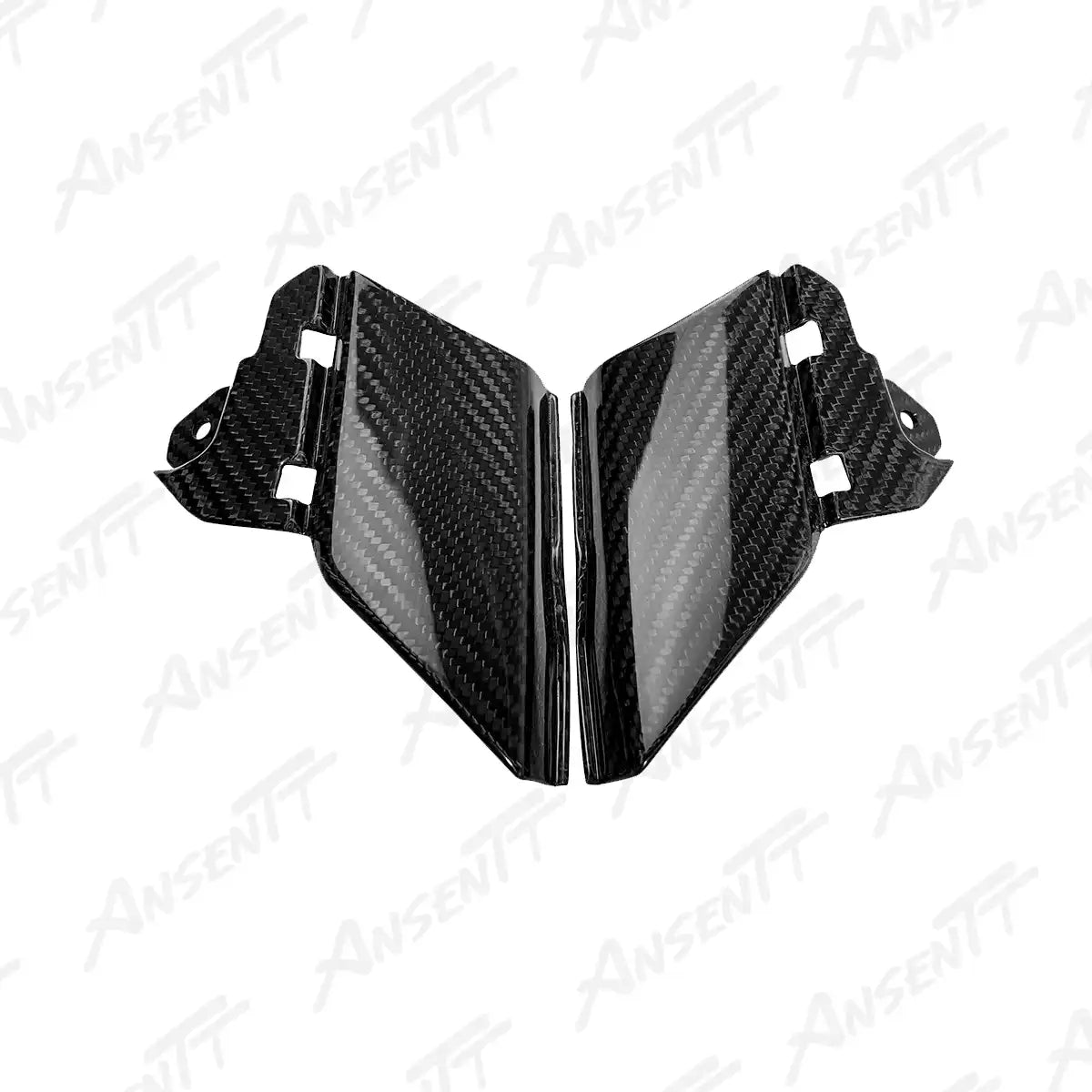 Carbon Fiber Seat Side Panels (Pair) for Suzuki GSXR 1000 2017-2026, 2x2 Twill Glossy