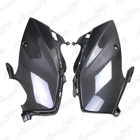 Carbon Fiber Frame Side Covers (Pair) for Suzuki GSX1300R Hayabusa 2021-2025, 2x2 Twill Weave (Glossy)