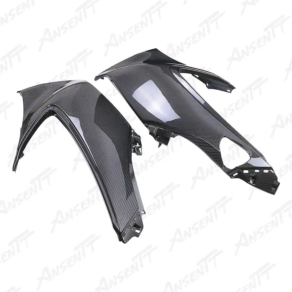 Carbon Fiber Side Fairing Cowl Panels (Pair) for Suzuki GSX1300R Hayabusa 2021-2025, 2x2 Twill Weave (Glossy)
