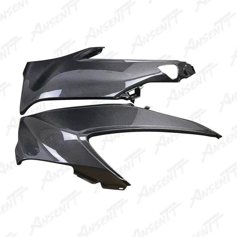Carbon Fiber Side Fairing Cowl Panels (Pair) for Suzuki GSX1300R Hayabusa 2021-2025, 2x2 Twill Weave (Glossy)