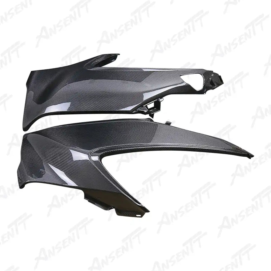 Carbon Fiber Side Fairing Cowl Panels (Pair) for Suzuki GSX1300R Hayabusa 2021-2025, 2x2 Twill Weave (Glossy)