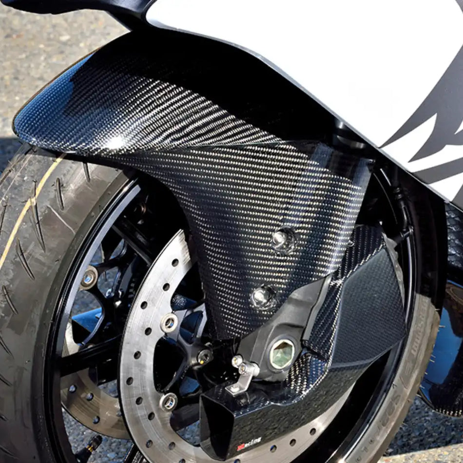 Carbon Fiber Front Fender for Suzuki GSX1300R Hayabusa 2021-2025, 2x2 Twill Weave (Glossy)