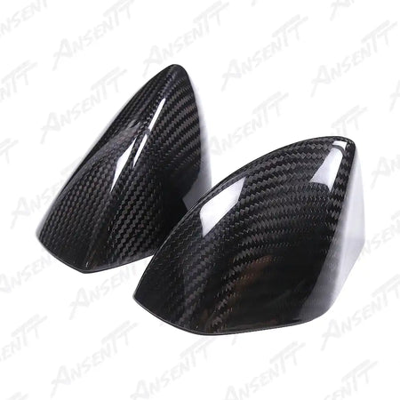 Carbon Fiber Mirror Caps (Pair) for Suzuki GSX1300R Hayabusa 2021-2025, 2x2 Twill Weave (Glossy)