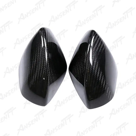 Carbon Fiber Mirror Caps (Pair) for Suzuki GSX1300R Hayabusa 2021-2025, 2x2 Twill Weave (Glossy)