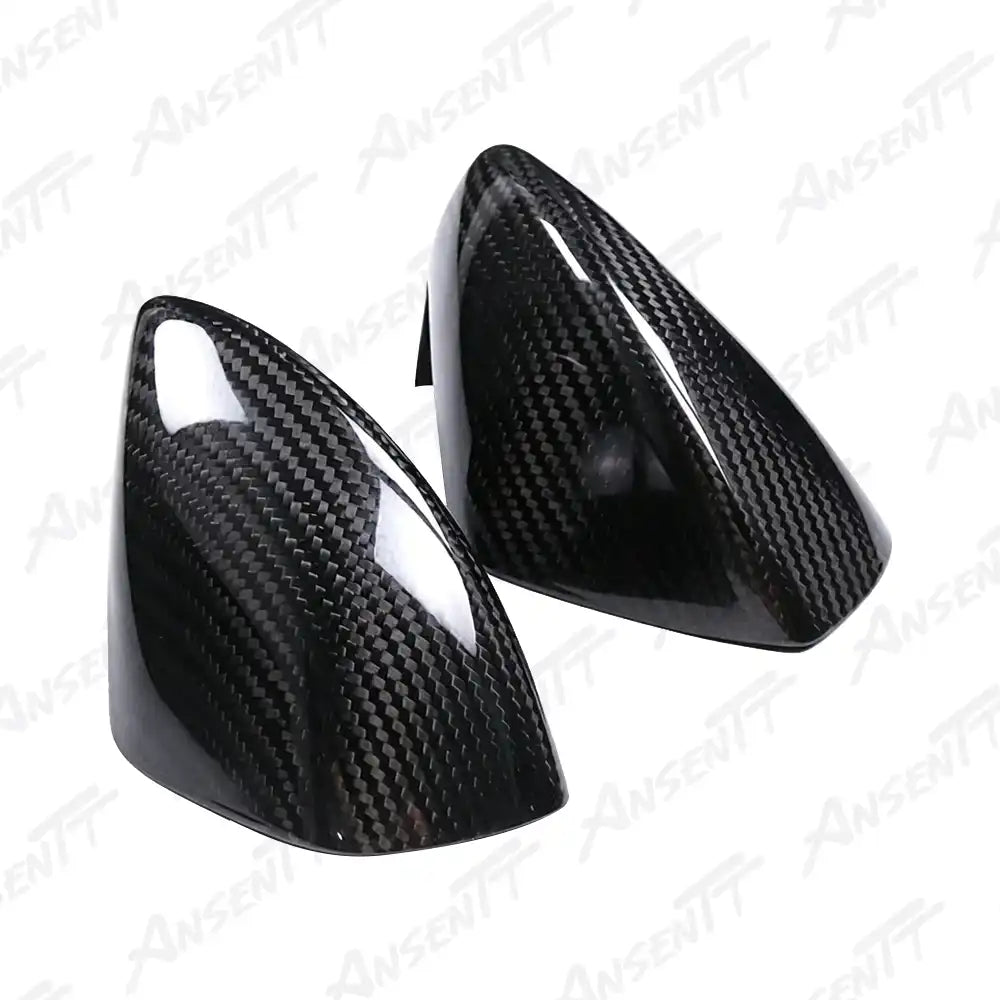 Carbon Fiber Mirror Caps (Pair) for Suzuki GSX1300R Hayabusa 2021-2025, 2x2 Twill Weave (Glossy)