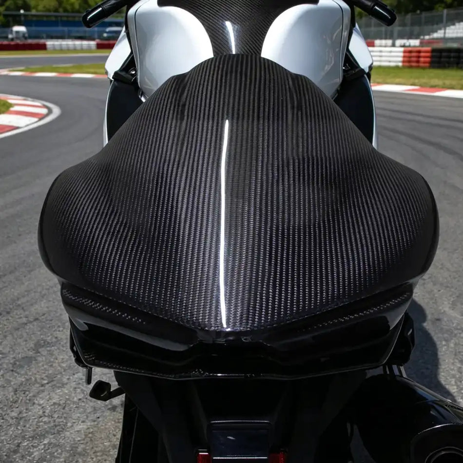 Carbon Fiber Rear Seat Cowl for Suzuki GSX1300R Hayabusa 2021-2025, 2x2 Twill Weave (Glossy)