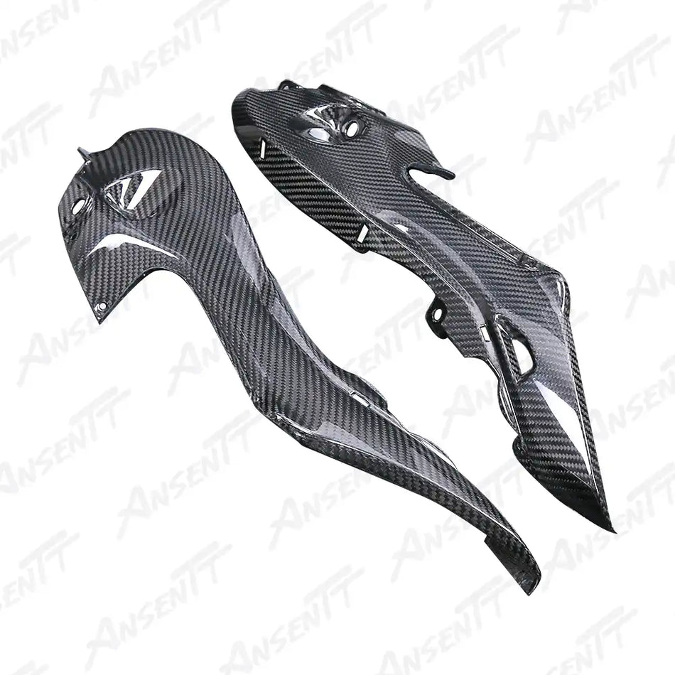 Carbon Fiber Rear Tail Upper Side Panels (Pair) for Suzuki GSX1300R Hayabusa 2021-2025, 2x2 Twill Weave (Glossy)