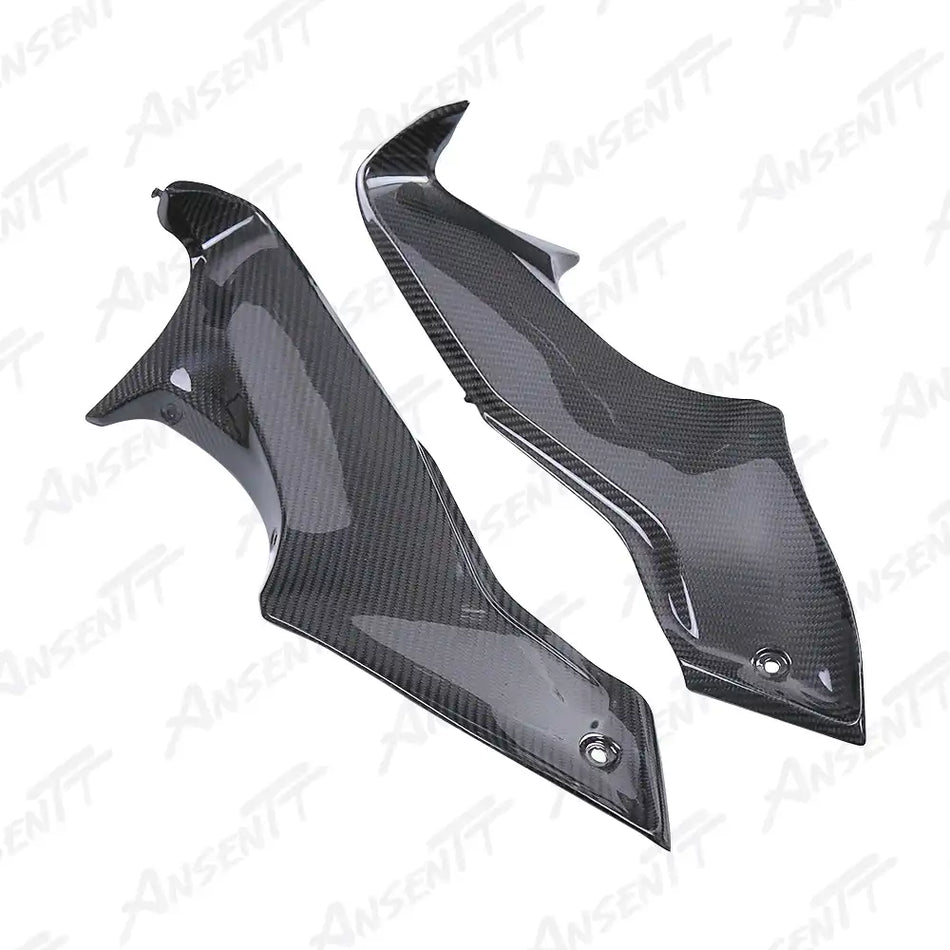 Carbon Fiber Instrument Side Panels (Pair) for Suzuki GSX1300R Hayabusa 2021-2025, 2x2 Twill Weave (Glossy)