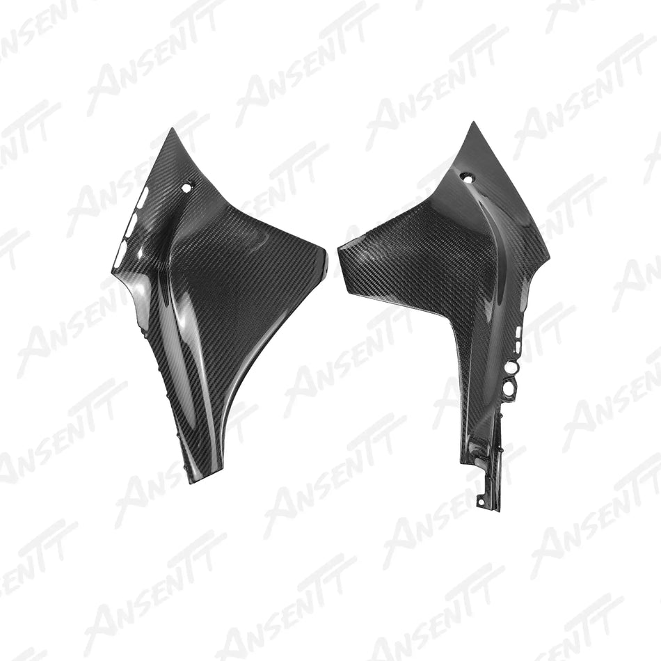 Carbon Fiber Upper Inner Side Panels (Pair) for Yamaha YZF-R1 2020-2025 - 2x2 Twill Glossy (Air Intake Side Covers)