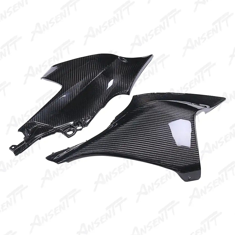 Carbon Fiber Upper Inner Side Panels (Pair) for Yamaha YZF-R1 2020-2025 - 2x2 Twill Glossy (Air Intake Side Covers)