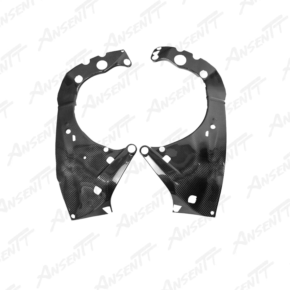 Carbon Fiber Frame Covers (Pair) for Yamaha YZF-R1 2020-2025 - 2x2 Twill Glossy