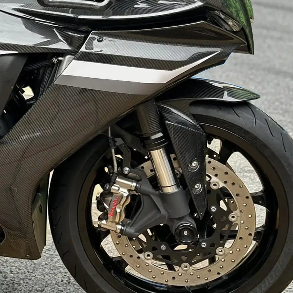 Carbon Fiber Front Fender for Yamaha YZF-R1 2020-2025 - 2x2 Twill Glossy (Front Mudguard)