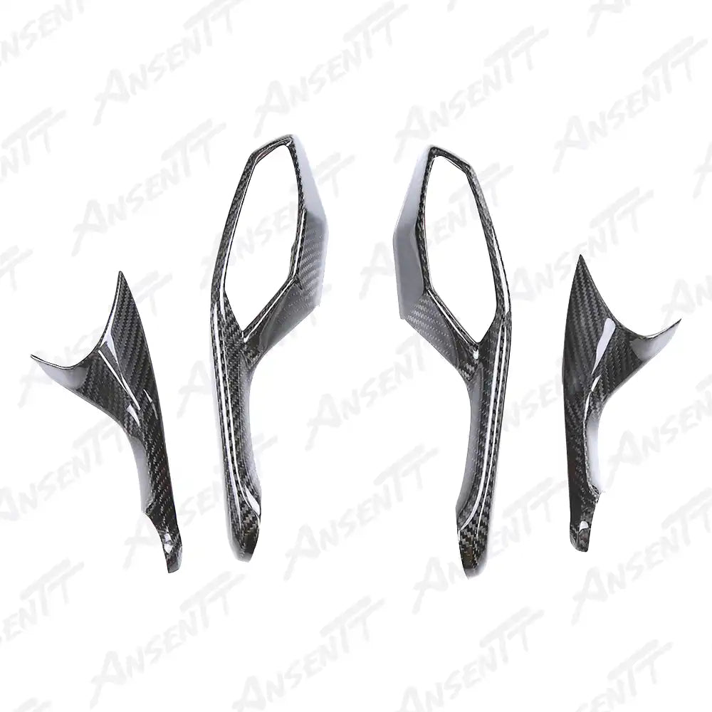 Carbon Fiber Rearview Mirror Covers (Pair) for Yamaha YZF-R1 2020-2025 - 2x2 Twill Glossy