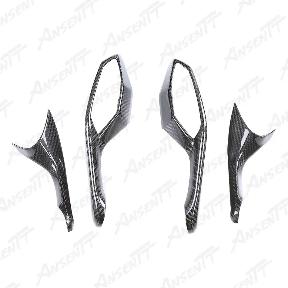 Carbon Fiber Rearview Mirror Covers (Pair) for Yamaha YZF-R1 2020-2025 - 2x2 Twill Glossy