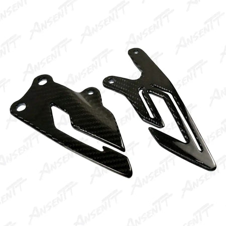 Carbon Fiber Heel Guards (Pair) for Yamaha YZF-R1 2015-2025 - 2x2 Twill Glossy