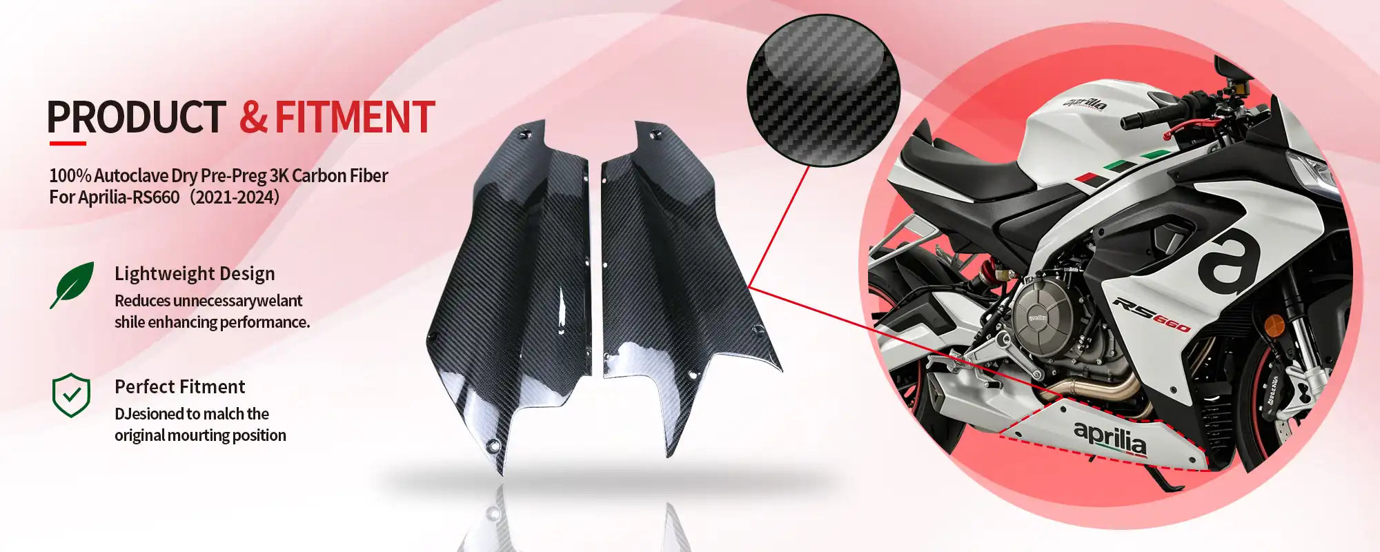 Carbon Fiber Bellypan for Aprilia RS660 2021-2024 - 2x2 Twill Glossy