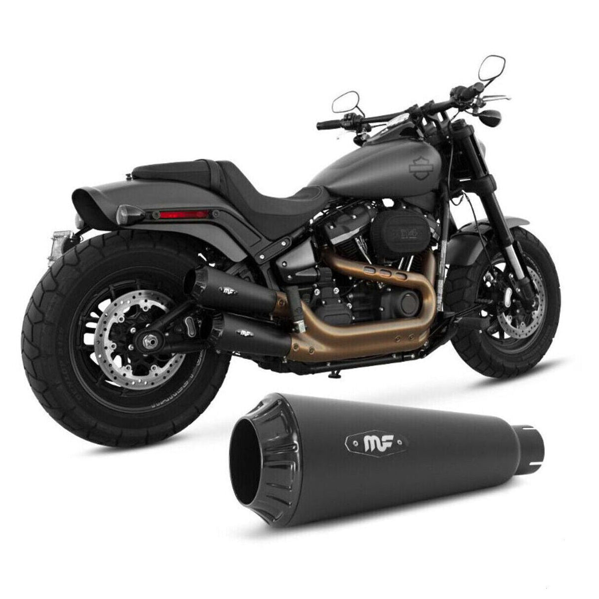 M8 FATBOB SLIP ON GUNSLINGER BLACK mf-7201102