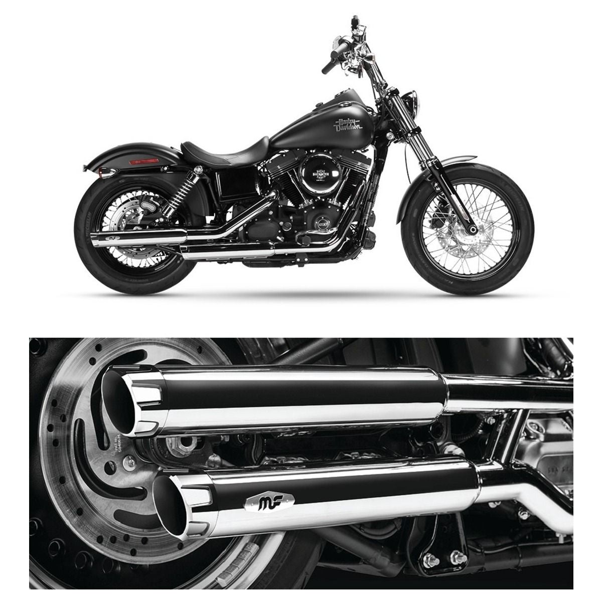 Legacy Slip-Ons Softail Chrome 2005-2017 mf-7201401