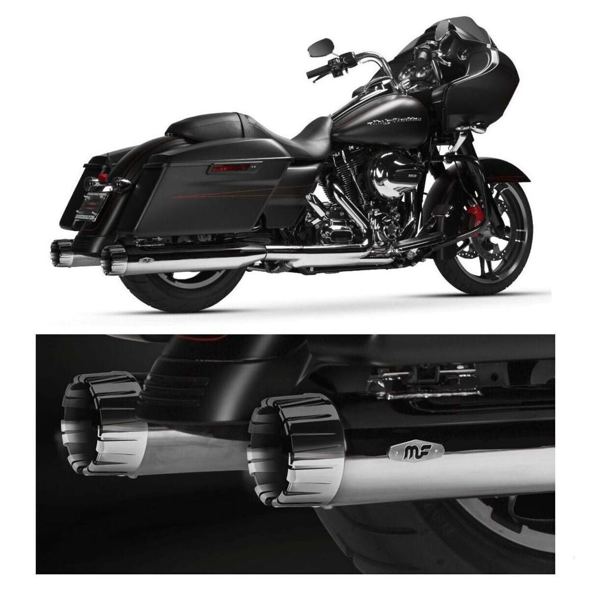 Top Gun Slip-Ons Touring Chrome 1995-2016 mf-7201501