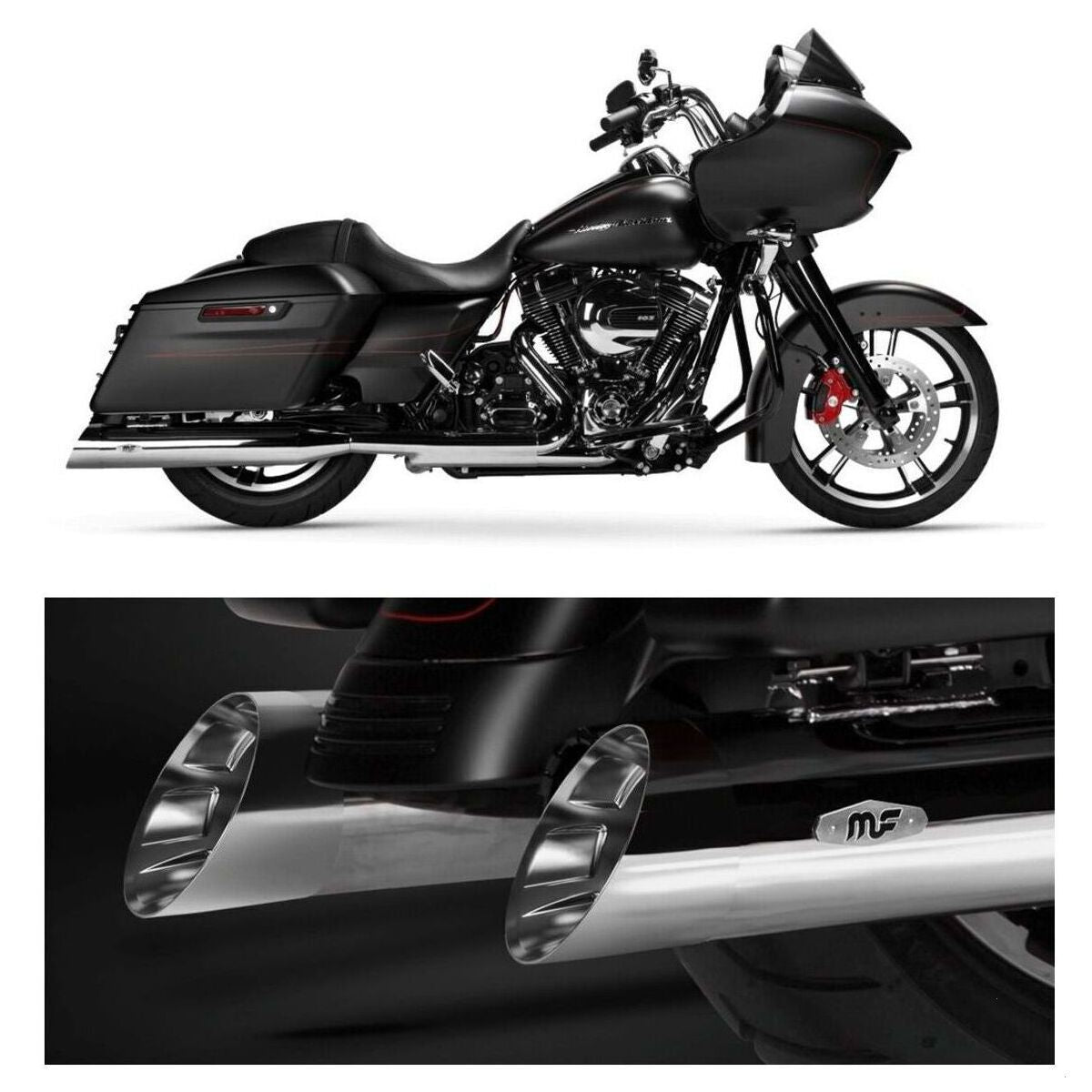 Hitman Slip-Ons Touring Chrome 1995-2016 mf-7201701