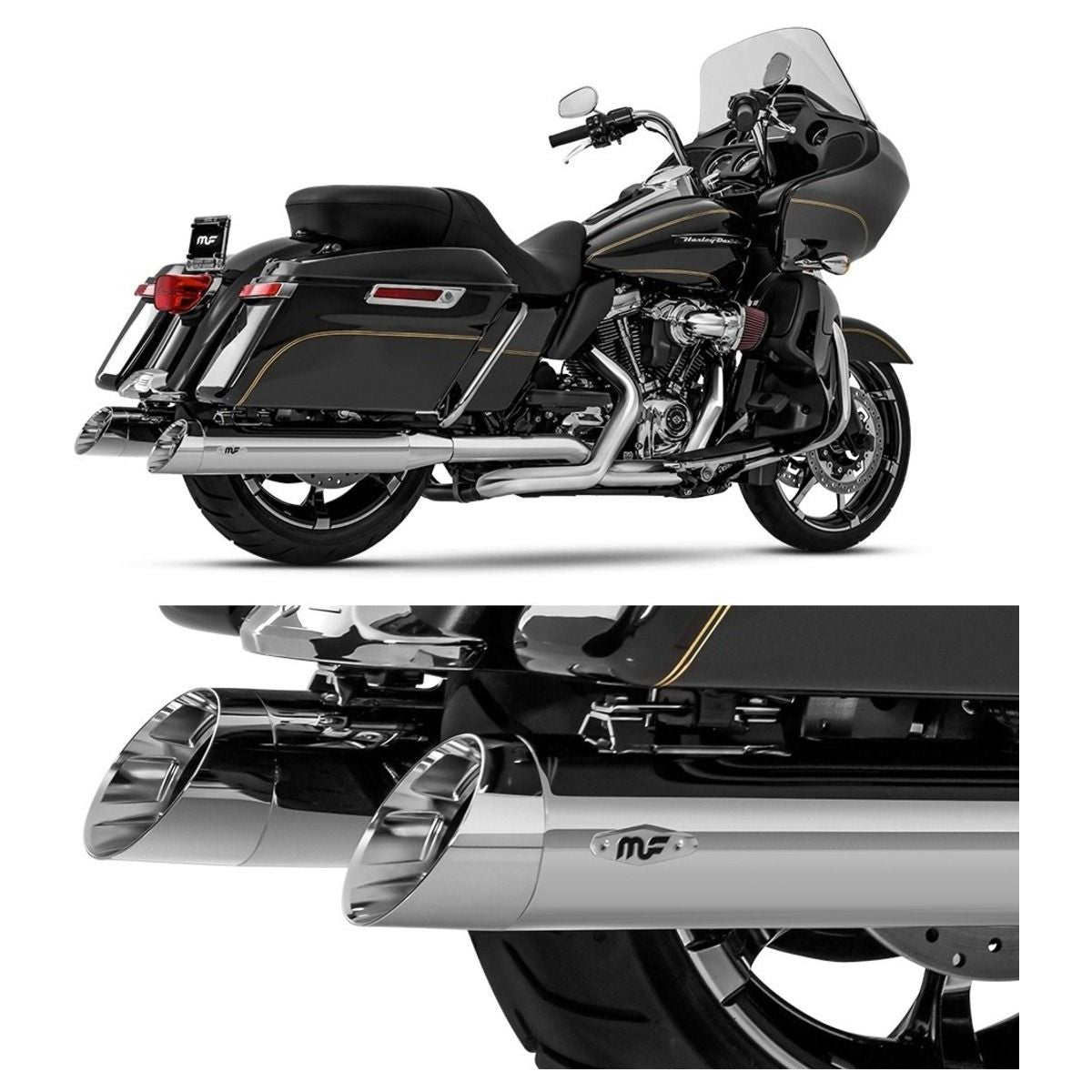 Hitman Slip-Ons Touring Chrome 2017- Up mf-7202401