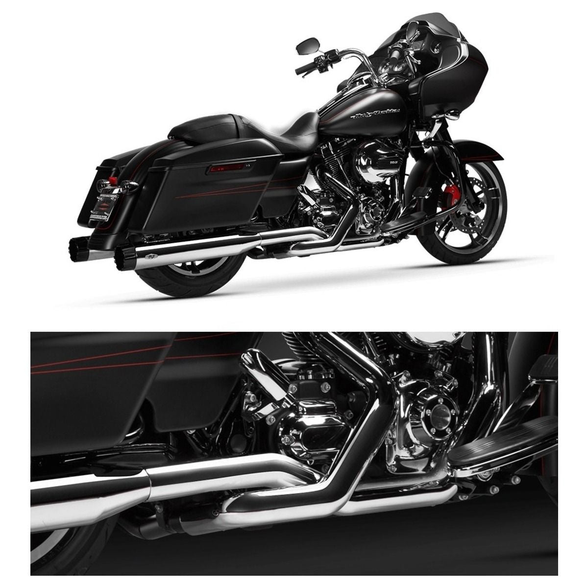 Pro Dual head pipes ChromeTouring 2009-2016 mf-7210605