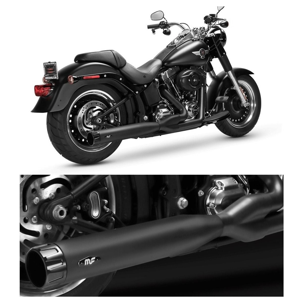 Performer 2 into 1 Black Softail 1986-2017 mf-7212002