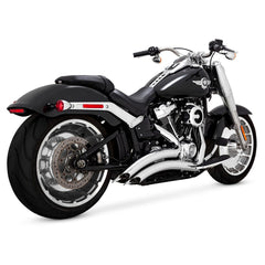 V26075 CHROME BIG RADIUS 2:2 EXHAUST SYSTEM FOR 18-20 FXBR/FLFB