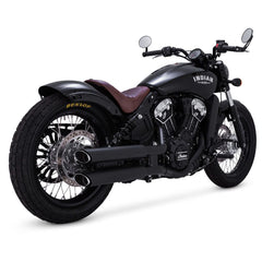 V48623 BLACK TWIN SLASH 3" SLIP-ON MUFFLERS ONLY FOR 15-21 SCOUT