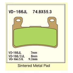 BRAKE PADS H-D 2015-  FXST FR 41300102 vd1662jl