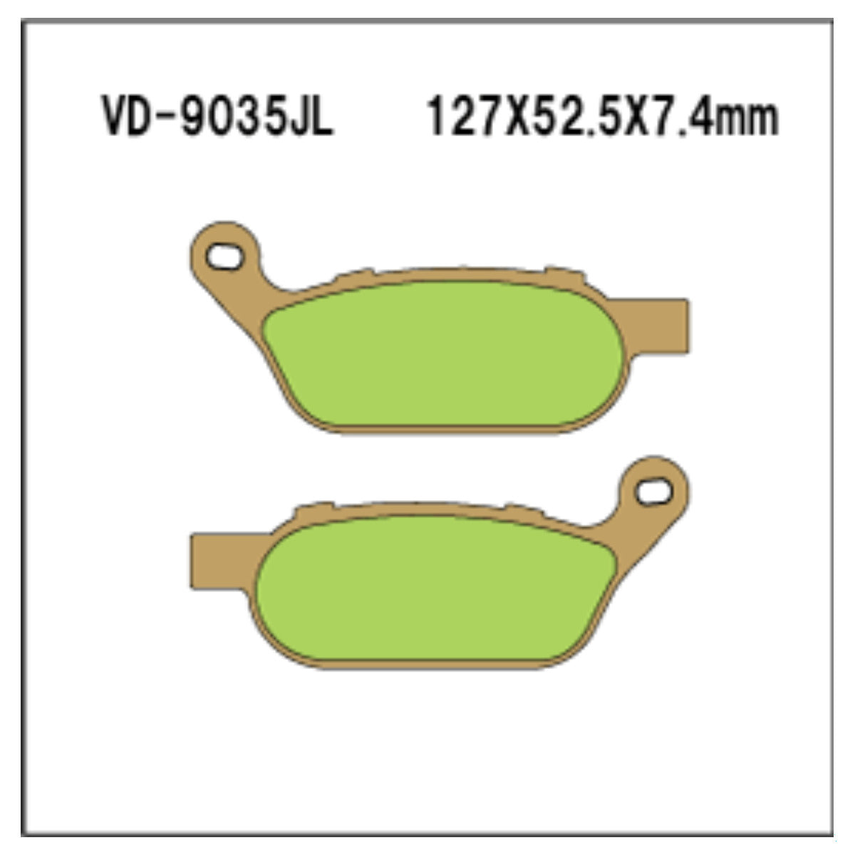 BRAKE PADS H-D 2008 REAR 42298-08 vd9035jl